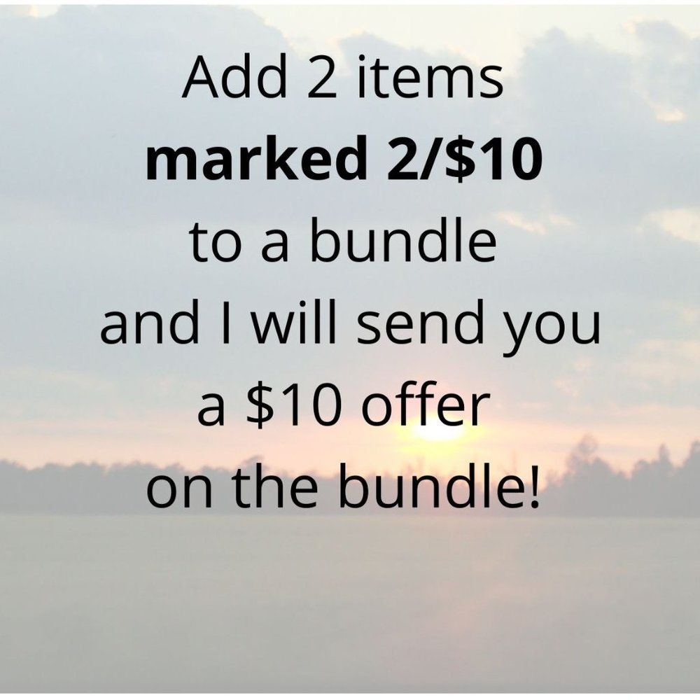 🛍 Bundle 2 items marked 2/$10 for a $10 offer! 🛍